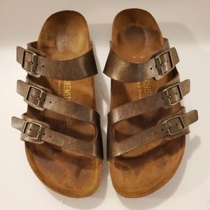 Gold Brown Birkenstocks